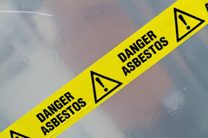 danger asbestos tape